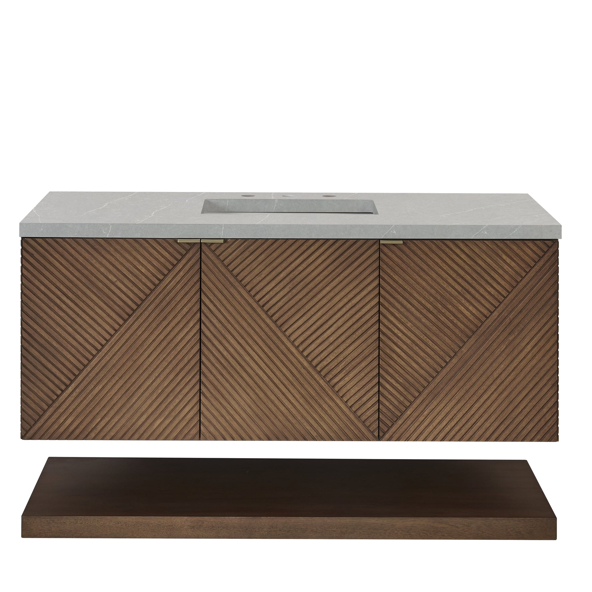 James Martin Vanities Marcello 48" Chestnut Single Vanity With 3 cm Eternal Serena Quartz Top