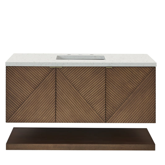 James Martin Vanities Marcello 48" Chestnut Single Vanity With 3 cm Lime Delight Quartz Top