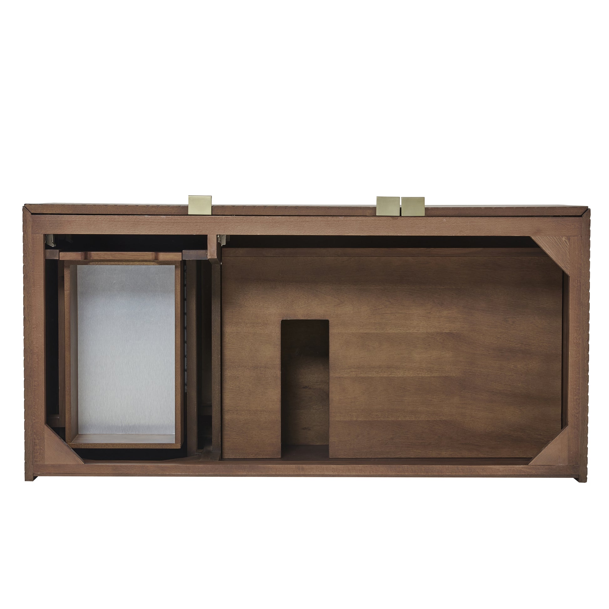 James Martin Vanities Marcello 48" Chestnut Single Vanity With 3cm Parisien Bleu Silestone Top With FreePower Wireless Charger