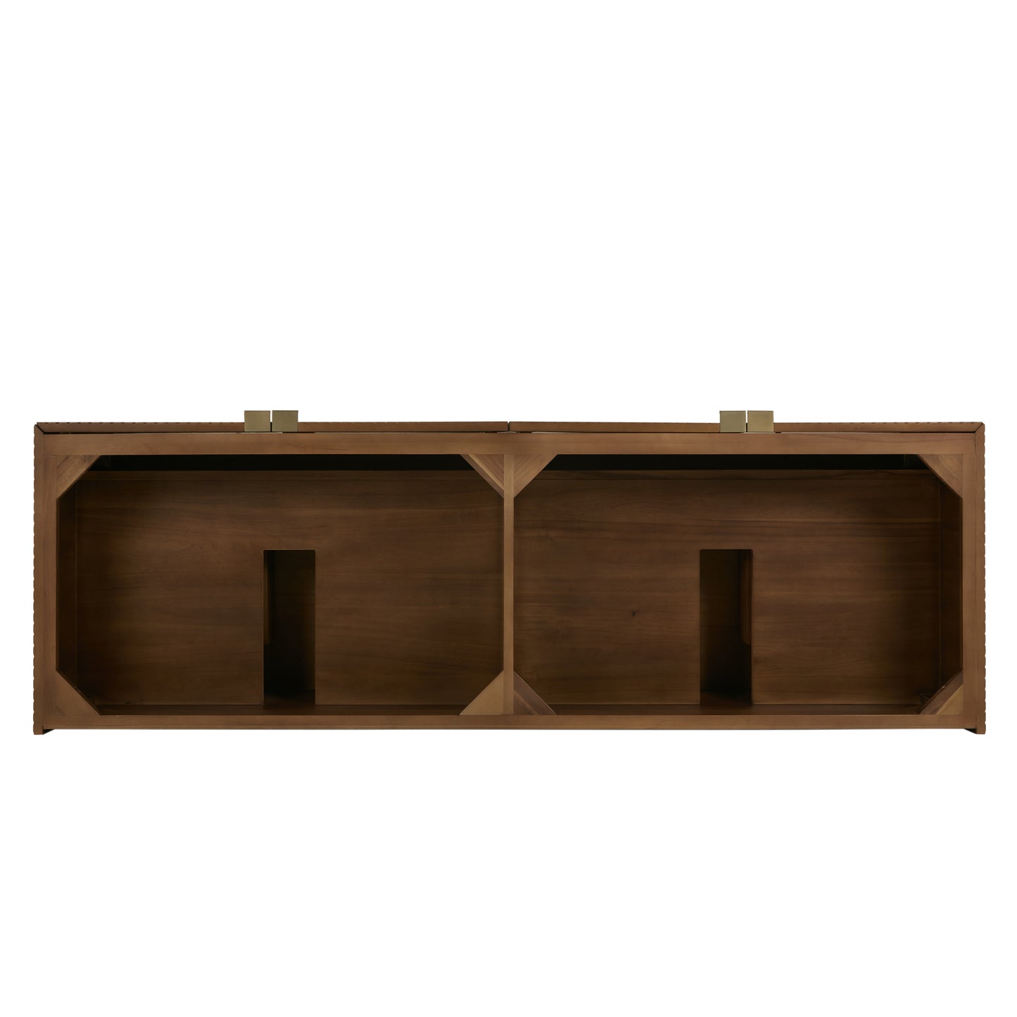 James Martin Vanities Marcello 72" Chestnut Double Vanity With 3 cm Victorian Silver Top and FreePower Wireless Charger