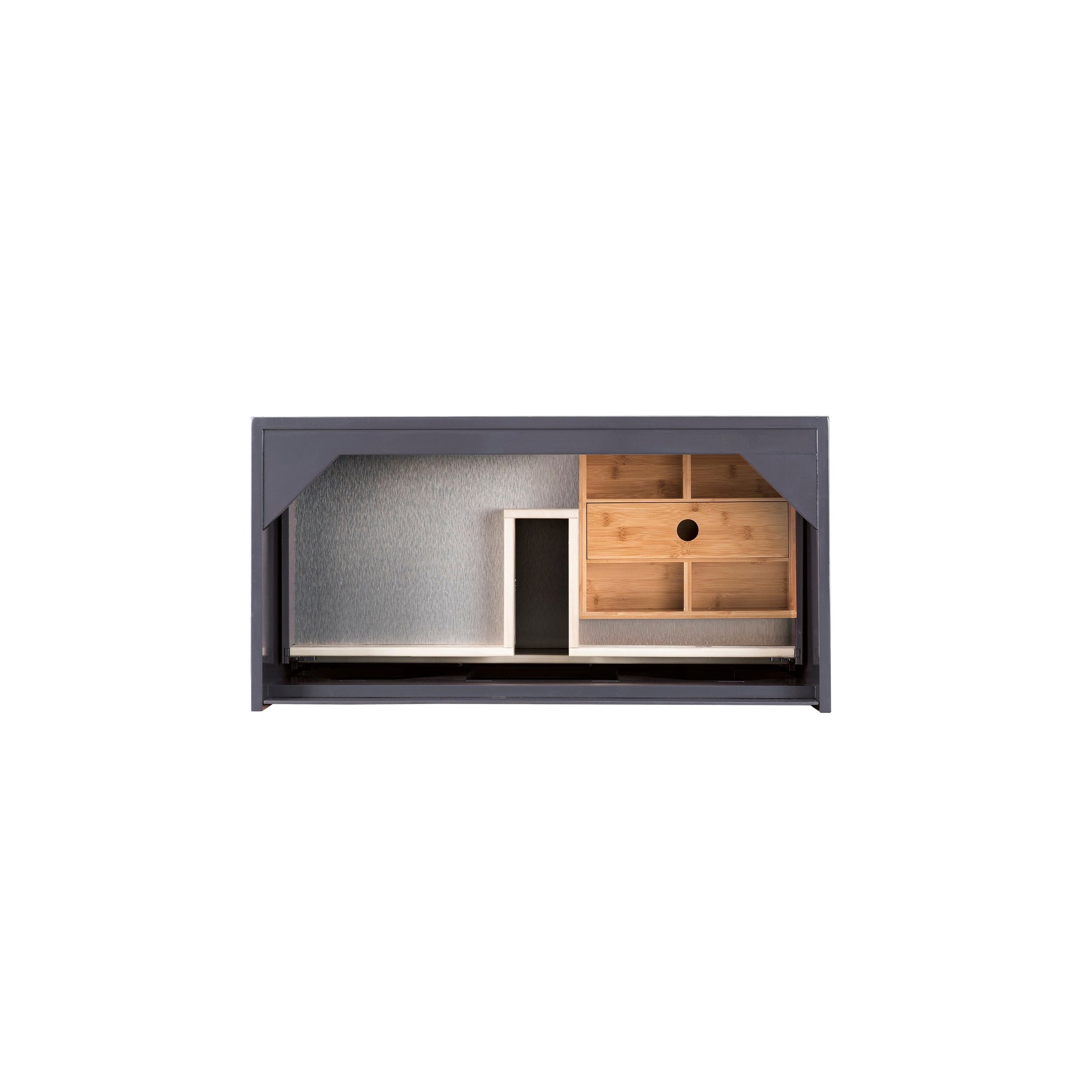 James Martin Vanities Milan 35.4" Modern Grey Glossy Single Vanity Cabinet