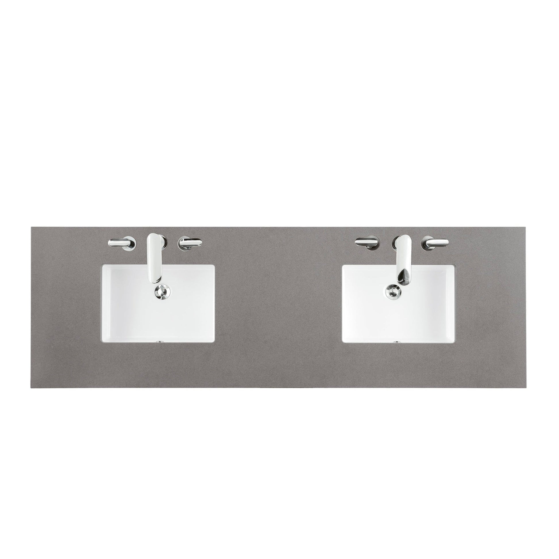 James Martin Vanities Mykonos 72" Cinnamon Double Vanity Cabinet With 3cm Grey Expo Quartz Top