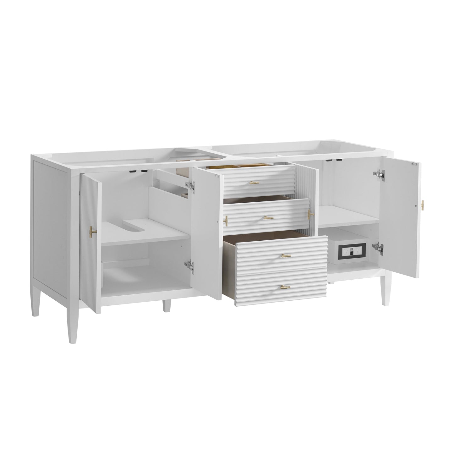 James Martin Vanities Myrrin 72" Bright White Vanity