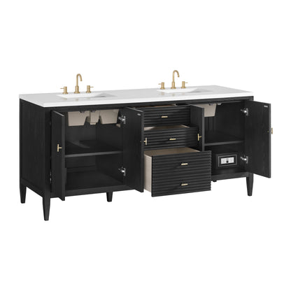 James Martin Vanities Myrrin 72" Carbon Oak Vanity