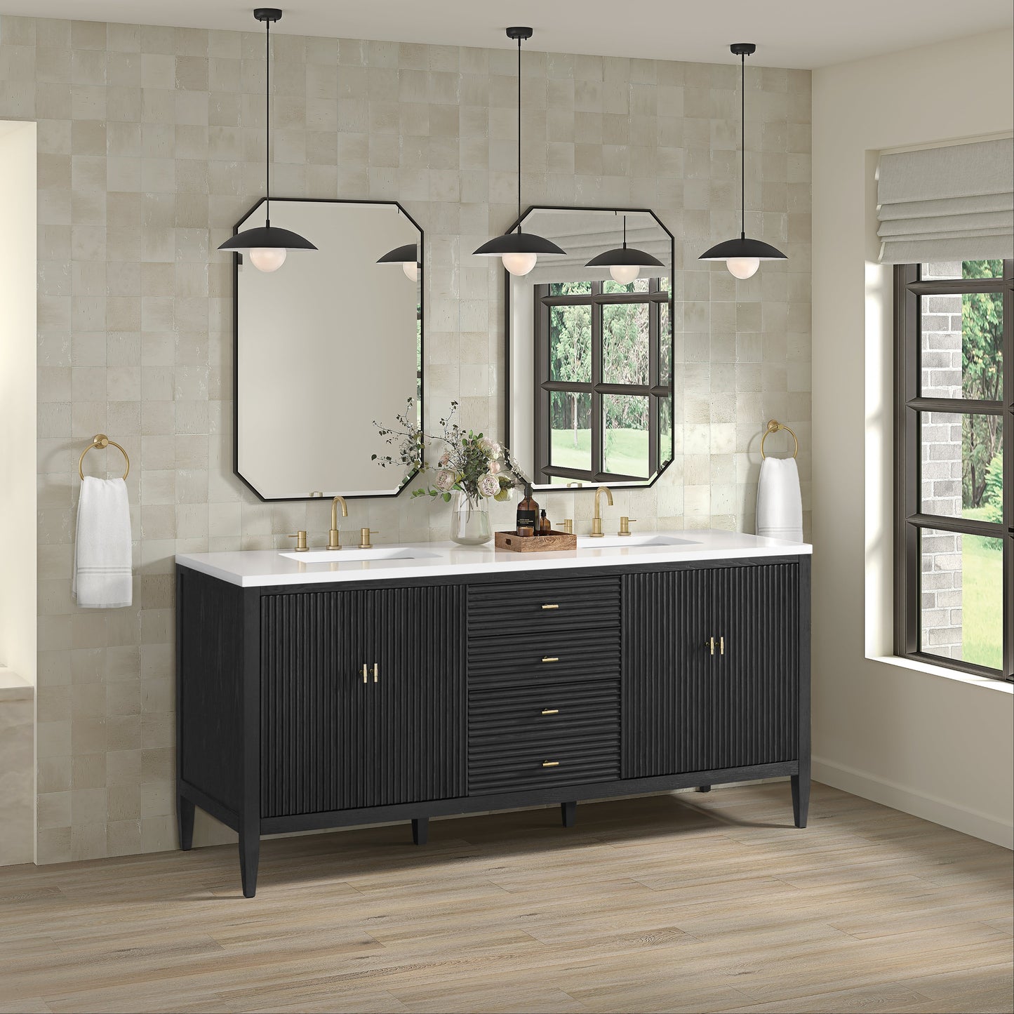 James Martin Vanities Myrrin 72" Carbon Oak Vanity