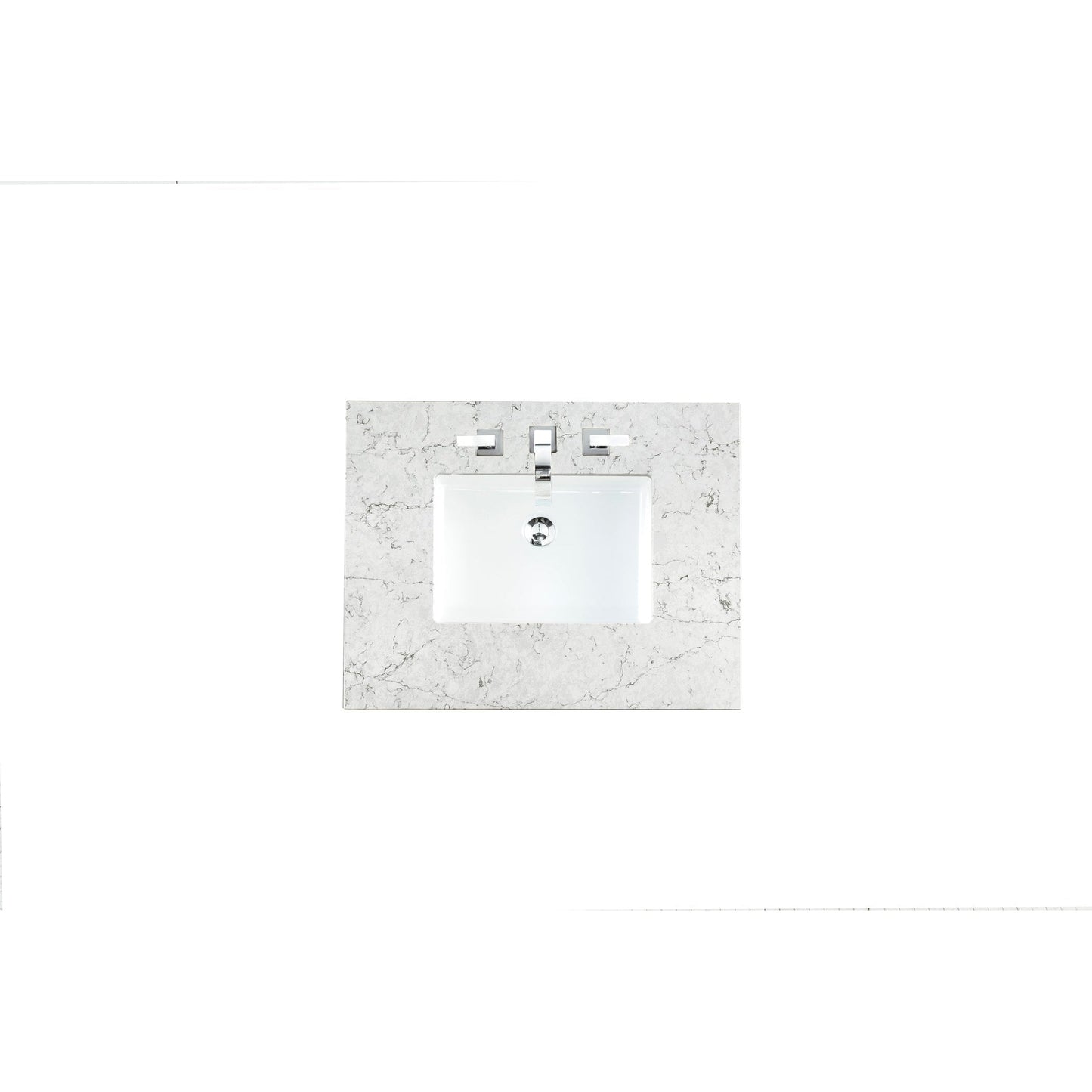 James Martin Vanities Palisades 30" Silver Gray Single Vanity With 3cm Eternal Jasmine Pearl Quartz Top