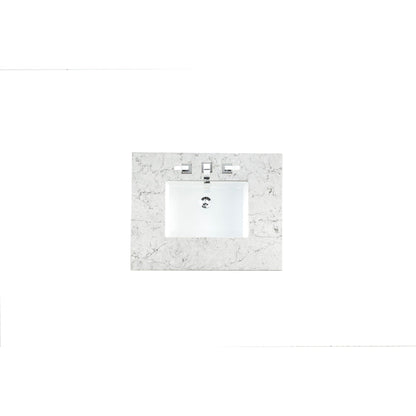 James Martin Vanities Palisades 30" Silver Gray Single Vanity With 3cm Eternal Jasmine Pearl Quartz Top