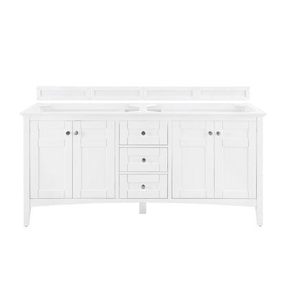 James Martin Vanities Palisades 72" Bright White Double Vanity