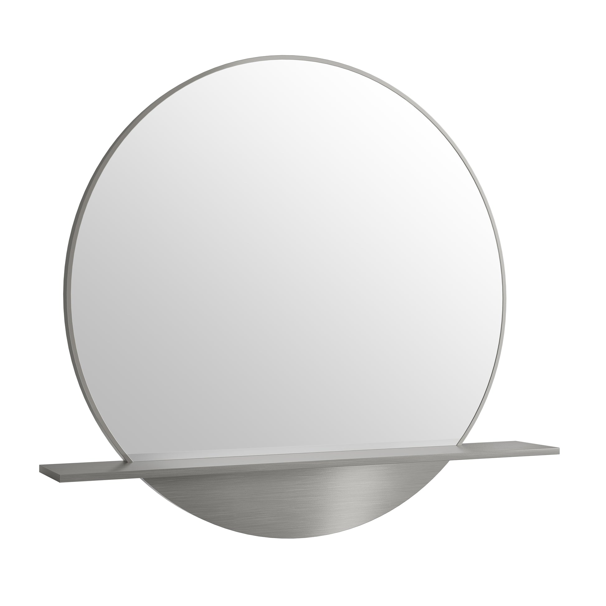 James Martin Vanities Platform 24" Brushed Nickel Mirror