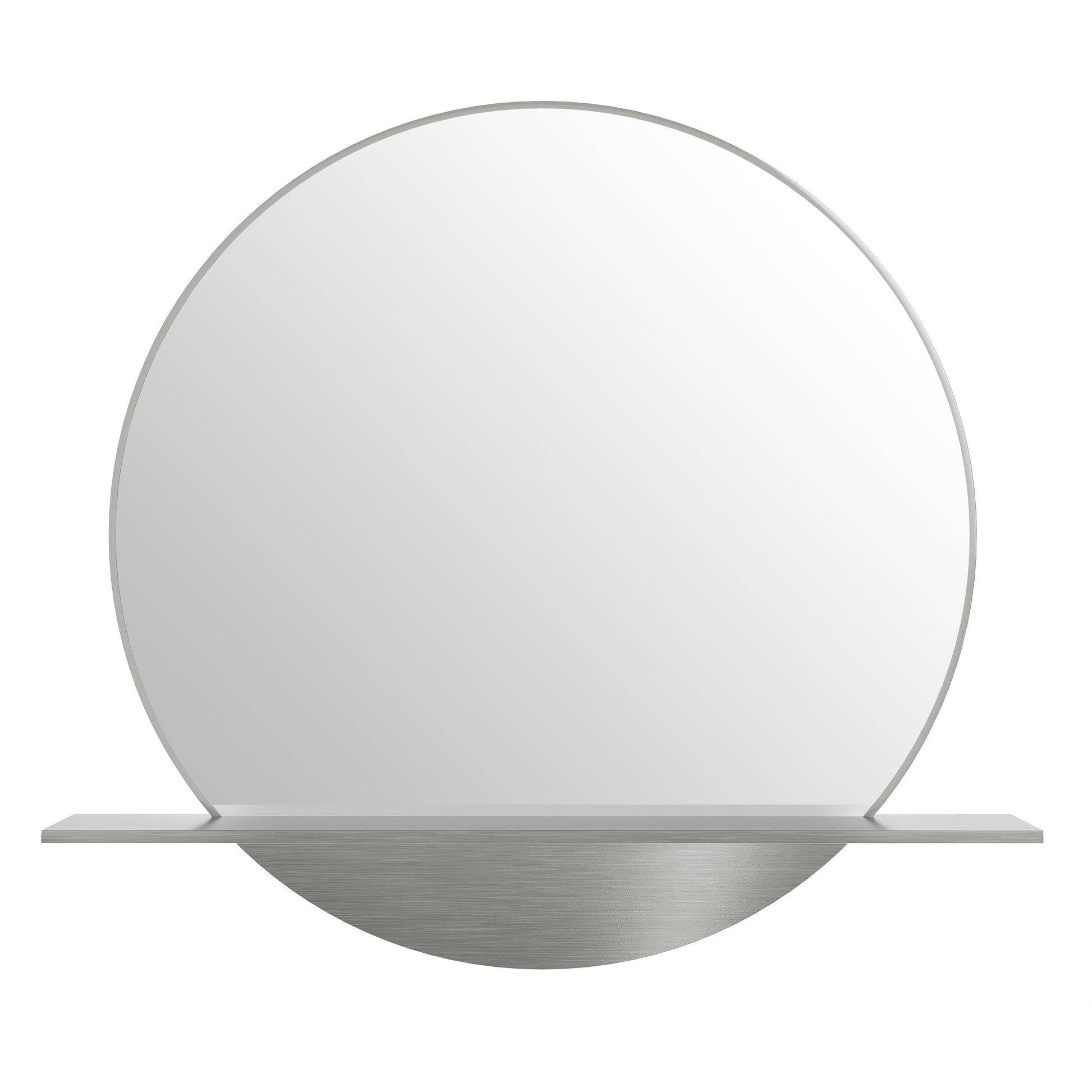 James Martin Vanities Platform 24" Brushed Nickel Mirror