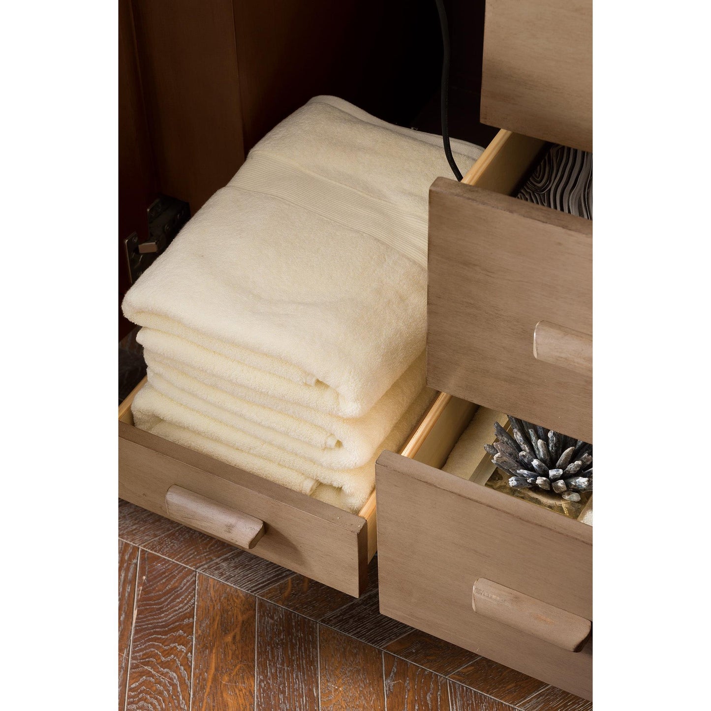 James Martin Vanities Portland 48" Whitewashed Walnut Single Vanity With 3 cm Eternal Jasmine Pearl Silestone Top and FreePower Wireless Charger