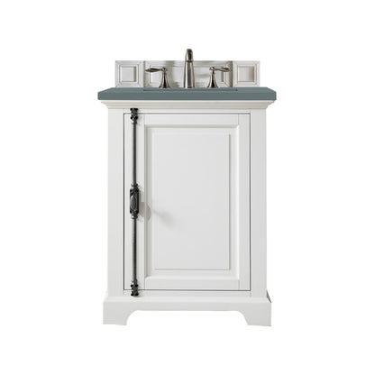 James Martin Vanities Providence 26" Bright White Single Vanity Cabinet With 3cm Cala Blue Quartz Top