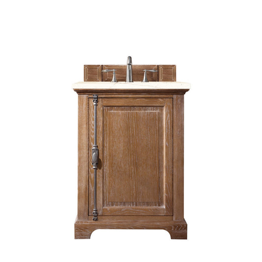 James Martin Vanities Providence 26" Driftwood Single Vanity Cabinet With 3cm Eternal Marfil Quartz Top