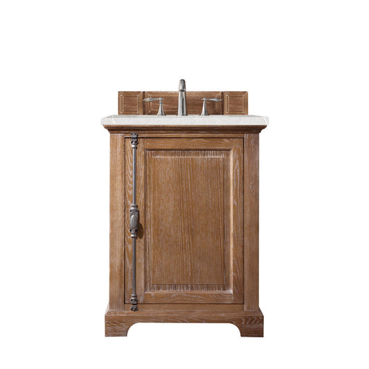 James Martin Vanities Providence 26" Driftwood Single Vanity Cabinet With 3cm Eternal Serena Quartz Top