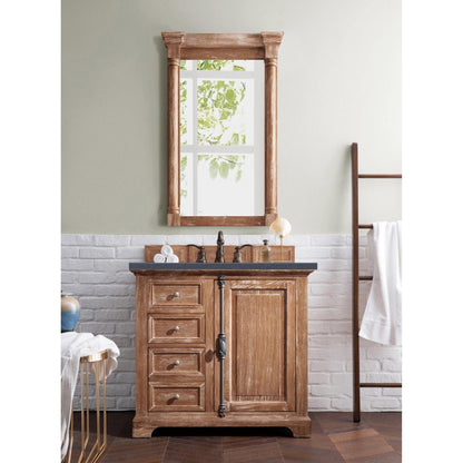 James Martin Vanities Providence 36" Driftwood Single Vanity Cabinet With 3cm Charcoal Soapstone Quartz Top
