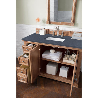 James Martin Vanities Providence 48" Driftwood Single Vanity Cabinet With 3cm Charcoal Soapstone Quartz Top