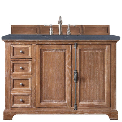 James Martin Vanities Providence 48" Driftwood Single Vanity Cabinet With 3cm Charcoal Soapstone Quartz Top