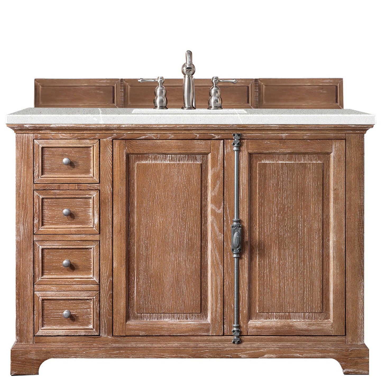 James Martin Vanities Providence 48" Driftwood Single Vanity Cabinet With 3cm Eternal Serena Quartz Top