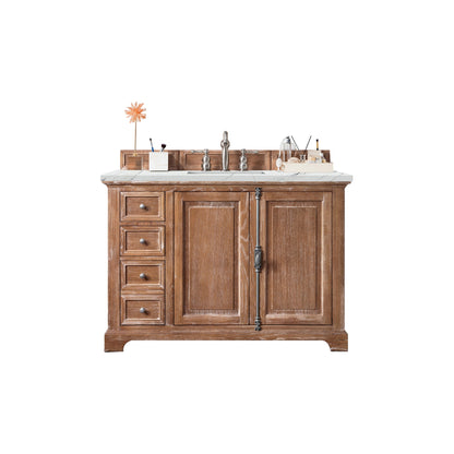 James Martin Vanities Providence 48" Driftwood Single Vanity Cabinet With 3cm Ethereal Noctis Quartz Top