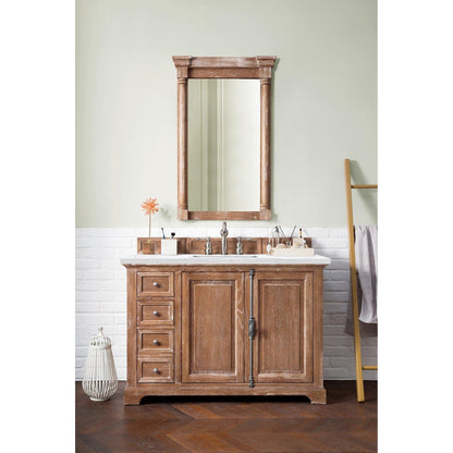 James Martin Vanities Providence 48" Driftwood Single Vanity With 3cm Arctic Fall Solid Surface Top