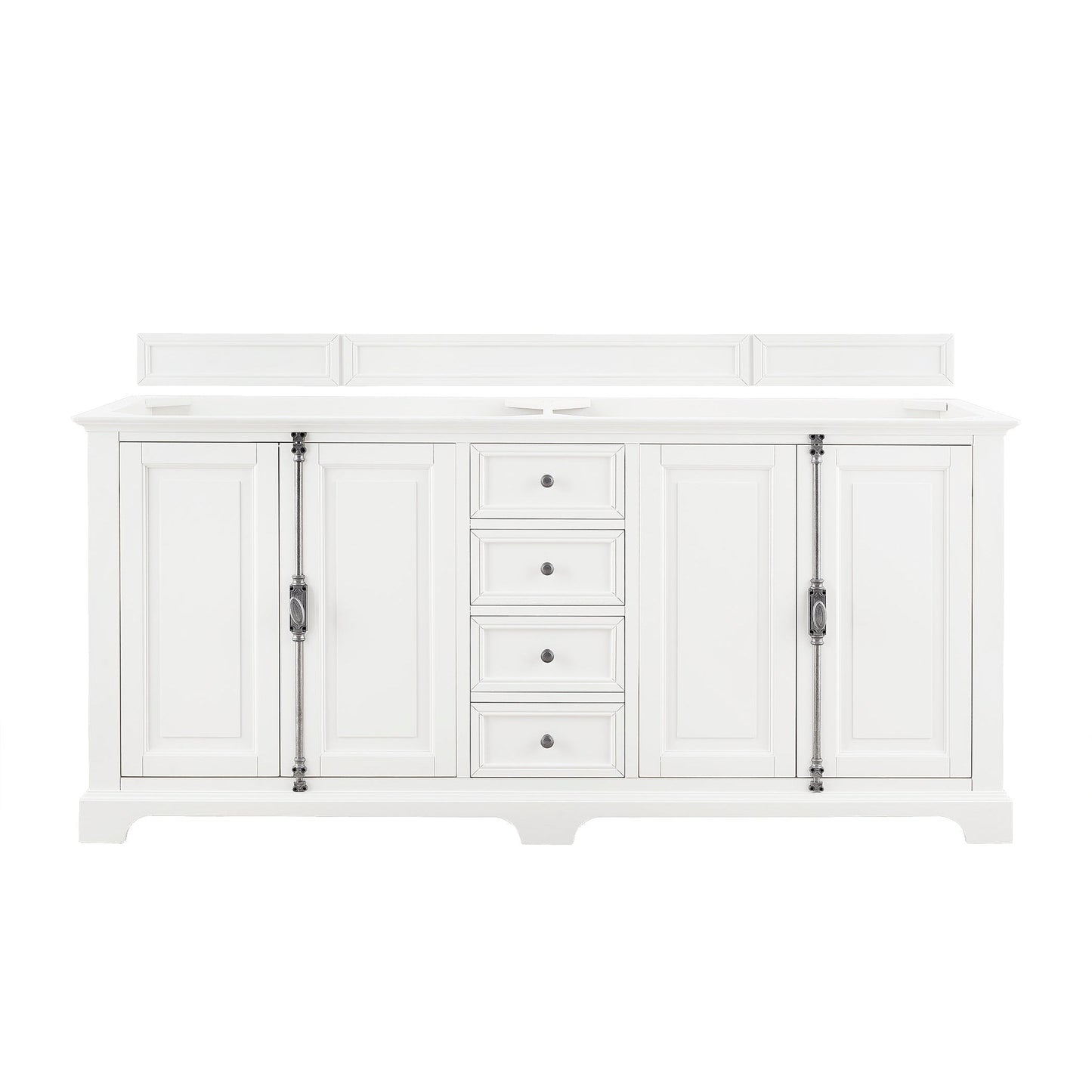 James Martin Vanities Providence 72" Bright White Double Vanity Cabinet