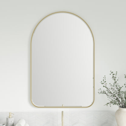 James Martin Vanities Rohe 24" Champagne Brass Arched Mirror