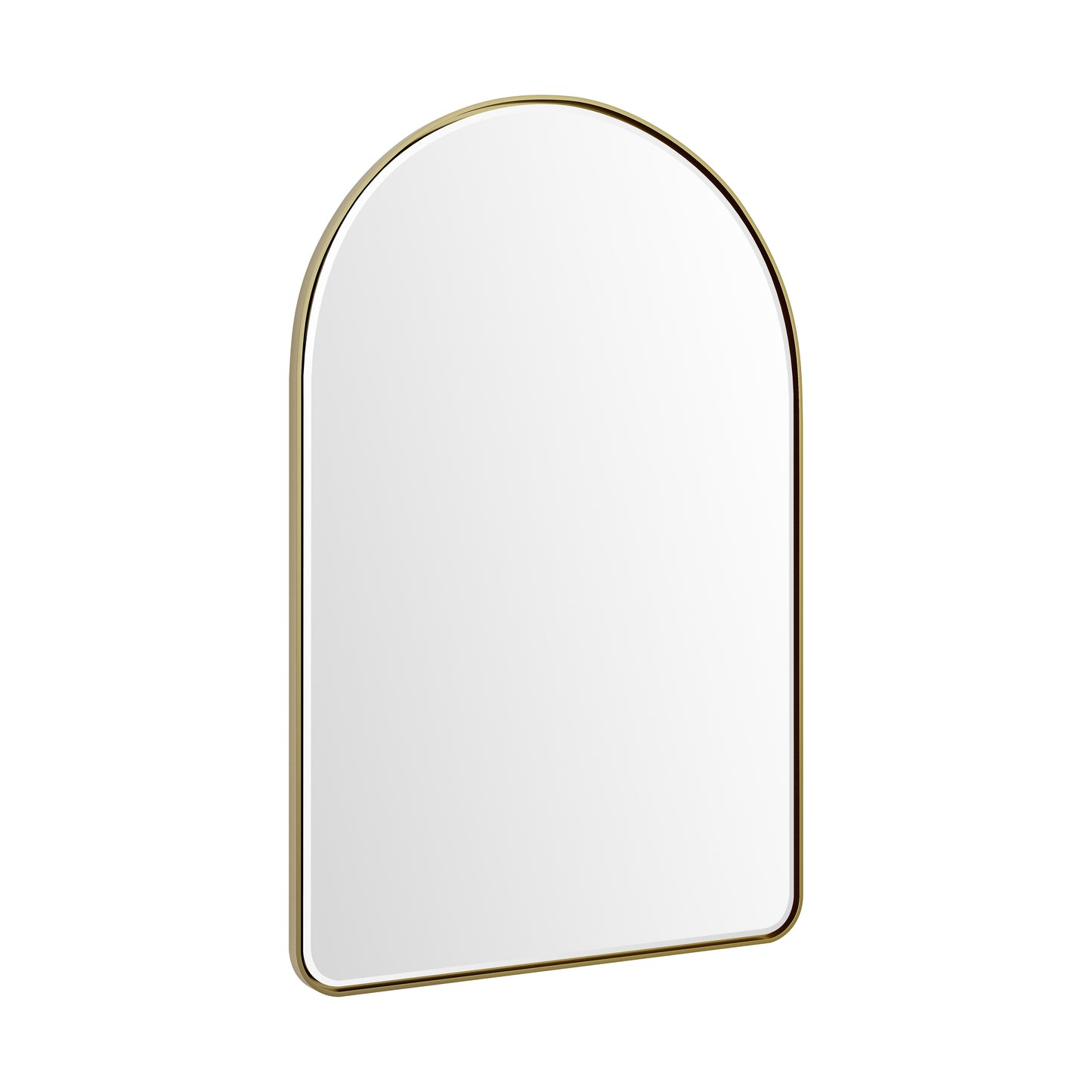 James Martin Vanities Rohe 24" Champagne Brass Arched Mirror