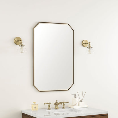 James Martin Vanities Rohe 24" Champagne Brass Mirror