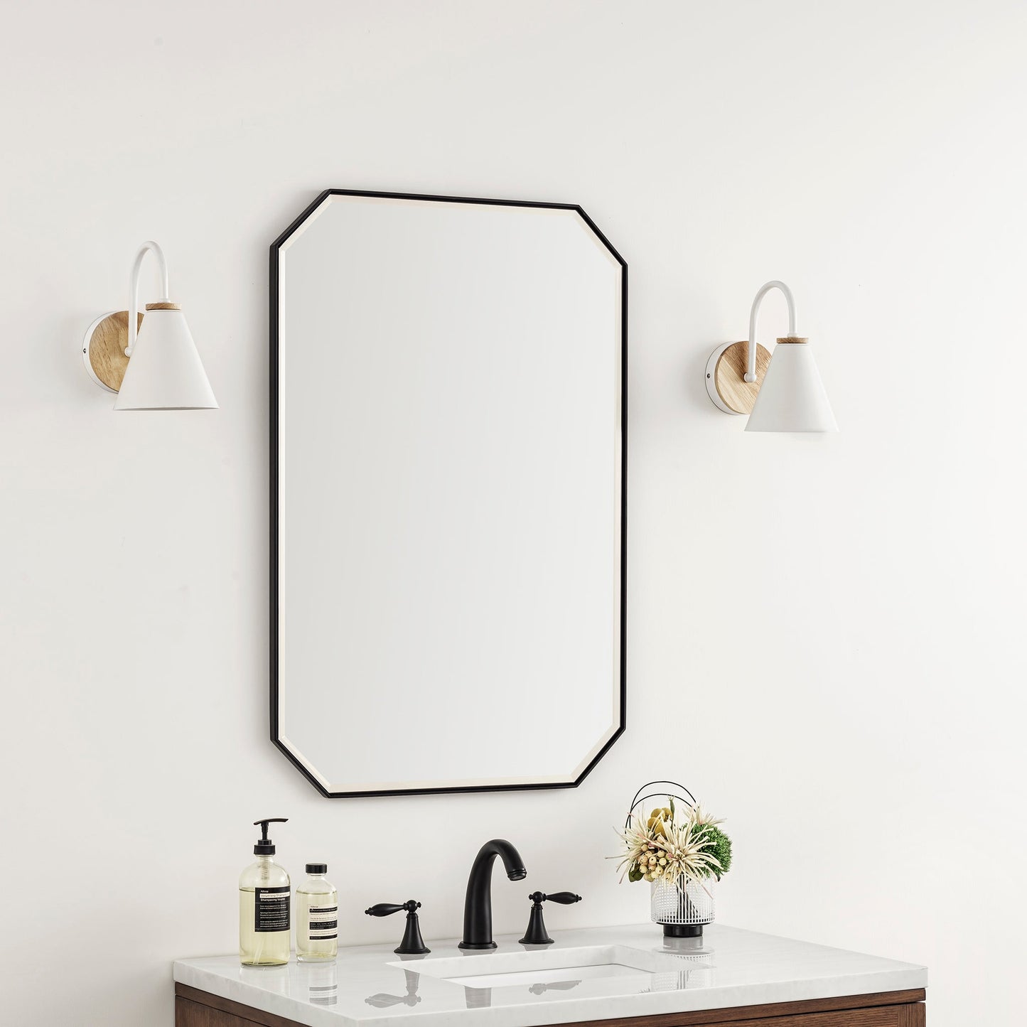 James Martin Vanities Rohe 24" Matte Black Mirror