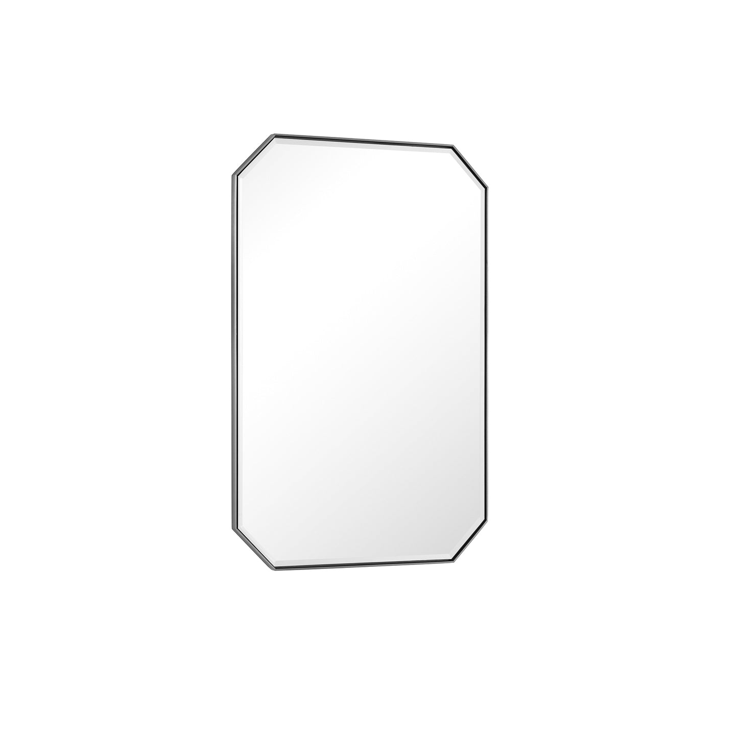 James Martin Vanities Rohe 24" Satin Nickel Octagonal Mirror