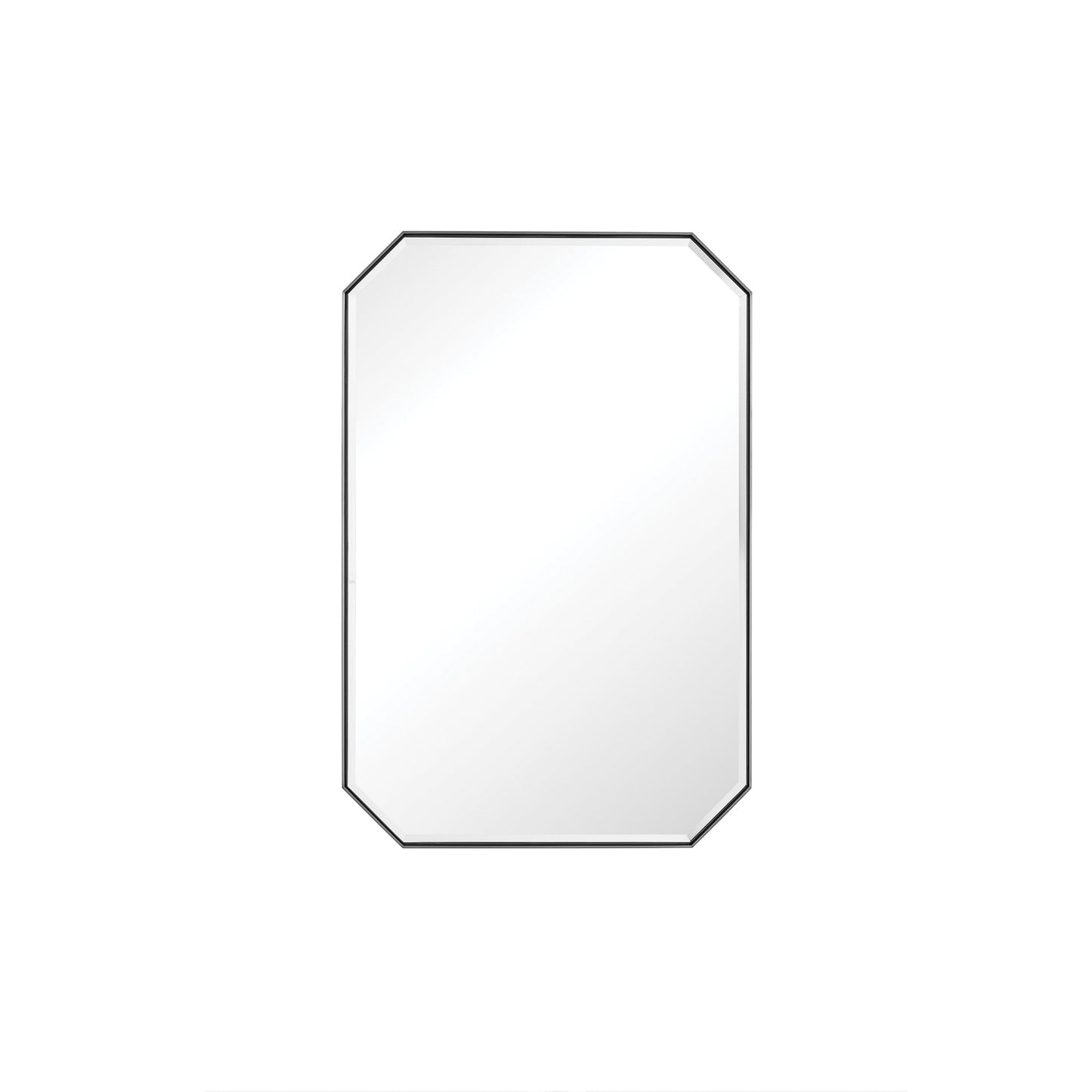 James Martin Vanities Rohe 24" Satin Nickel Octagonal Mirror