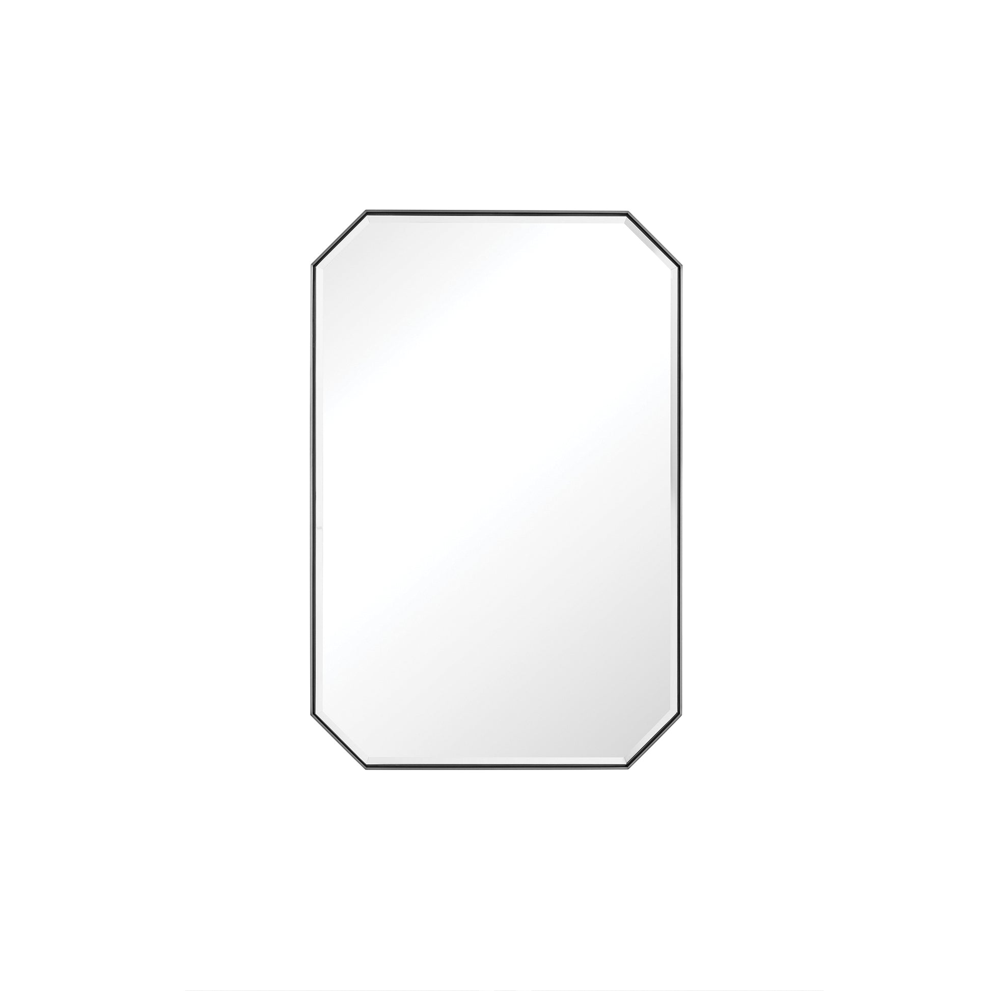 James Martin Vanities Rohe 24" Satin Nickel Octagonal Mirror