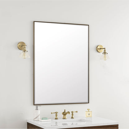 James Martin Vanities Rohe 30" Champagne Brass Mirror