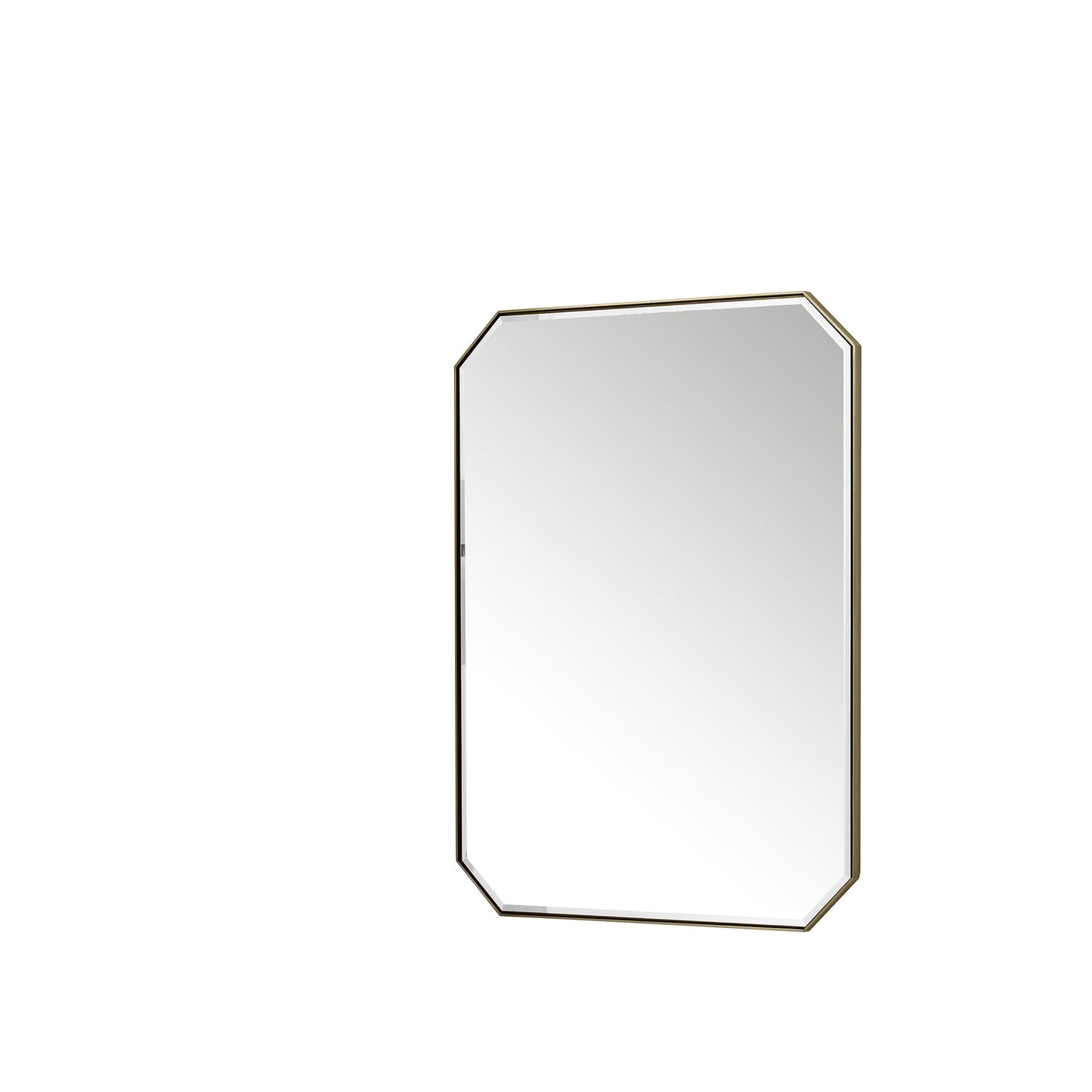 James Martin Vanities Rohe 30" Champagne Brass Octagon Mirror