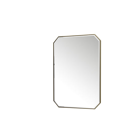 James Martin Vanities Rohe 30" Champagne Brass Octagon Mirror