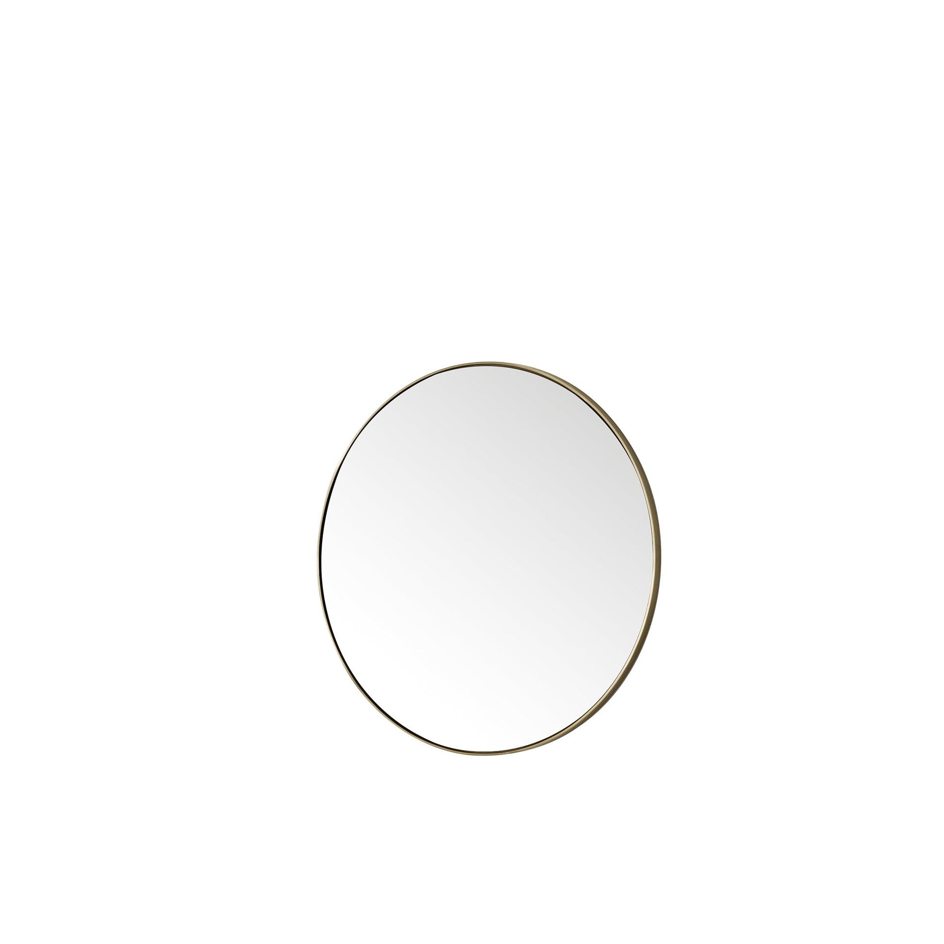 James Martin Vanities Rohe 30" Champagne Brass Round Mirror