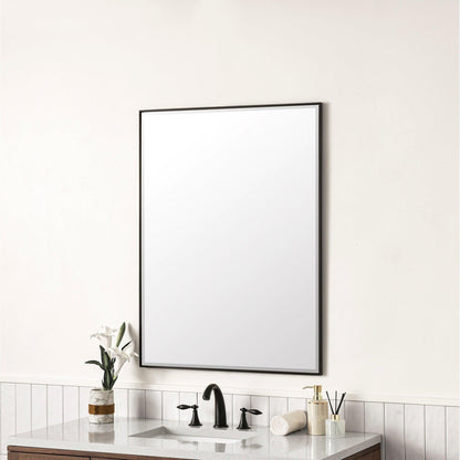 James Martin Vanities Rohe 30" Matte Black Mirror