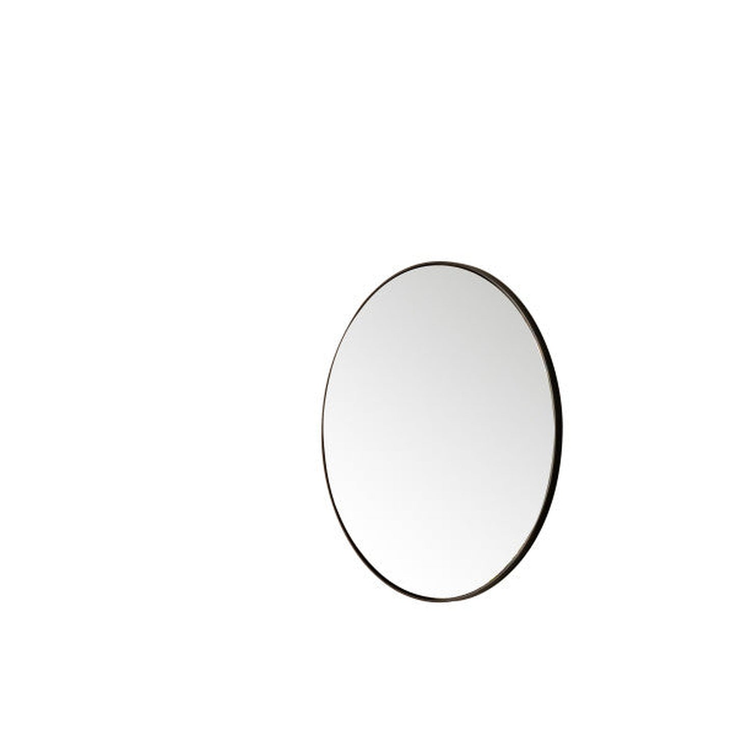 James Martin Vanities Rohe 30" Matte Black Round Mirror