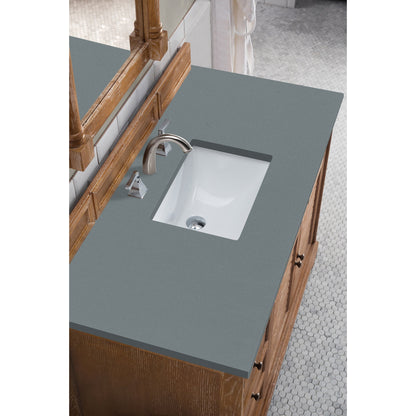 James Martin Vanities Savannah 48" Driftwood Single Vanity Cabinet With 3cm Cala Blue Quartz Top