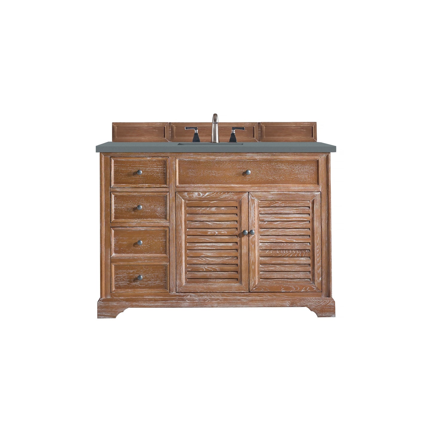 James Martin Vanities Savannah 48" Driftwood Single Vanity Cabinet With 3cm Cala Blue Quartz Top