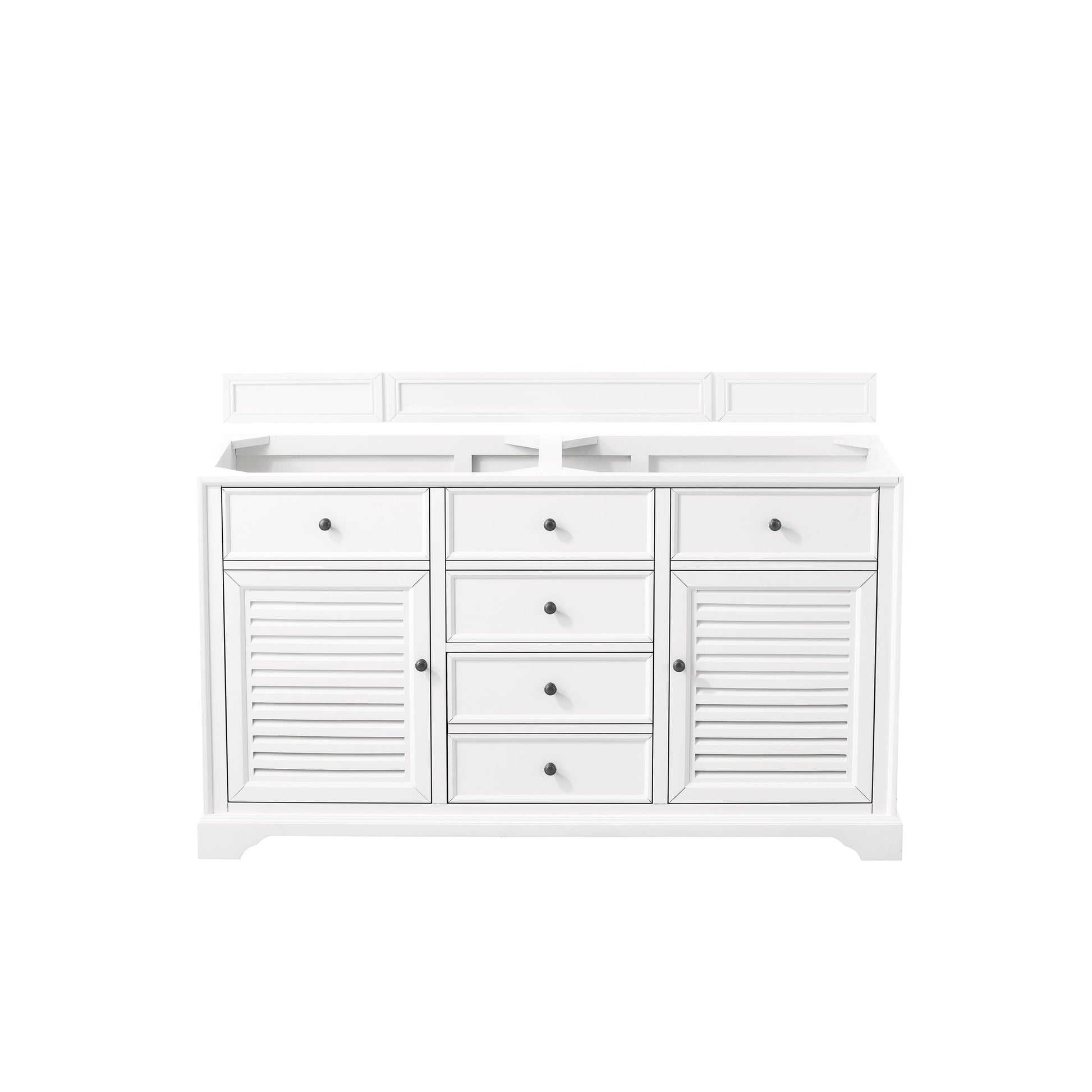 James Martin Vanities Savannah 60" Bright White Double Vanity Cabinet