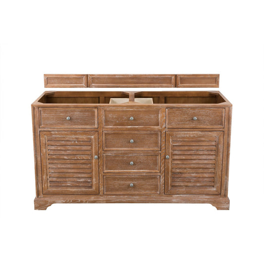 James Martin Vanities Savannah 60" Driftwood Double Vanity Cabinet