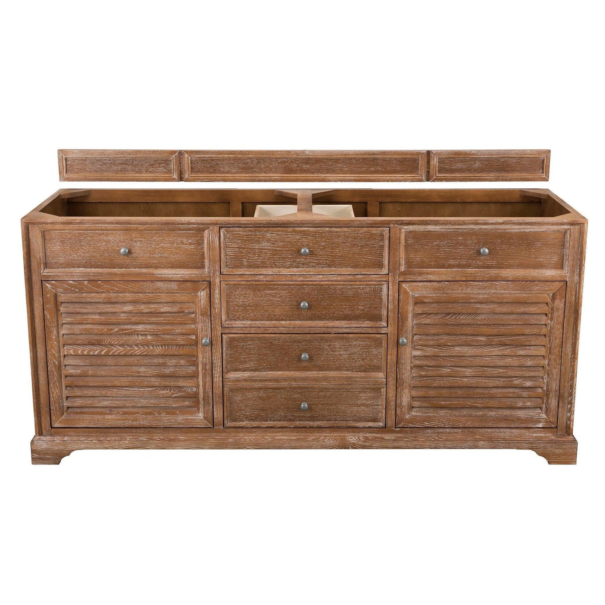 James Martin Vanities Savannah 72" Driftwood Double Vanity Cabinet