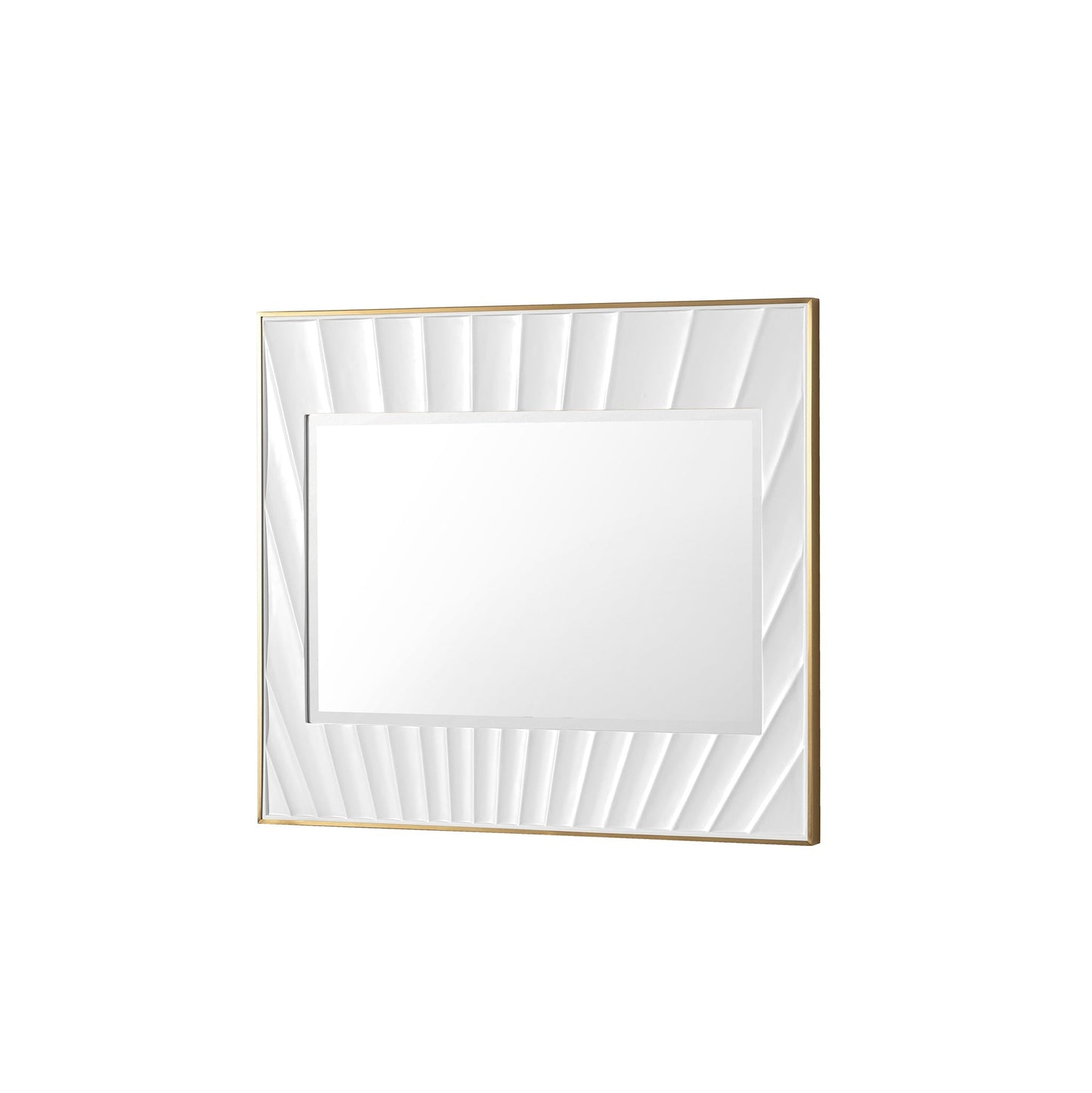 James Martin Vanities Soleil 36" Matte White with Gold Mirror