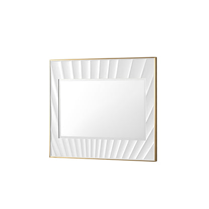 James Martin Vanities Soleil 36" Matte White with Gold Mirror