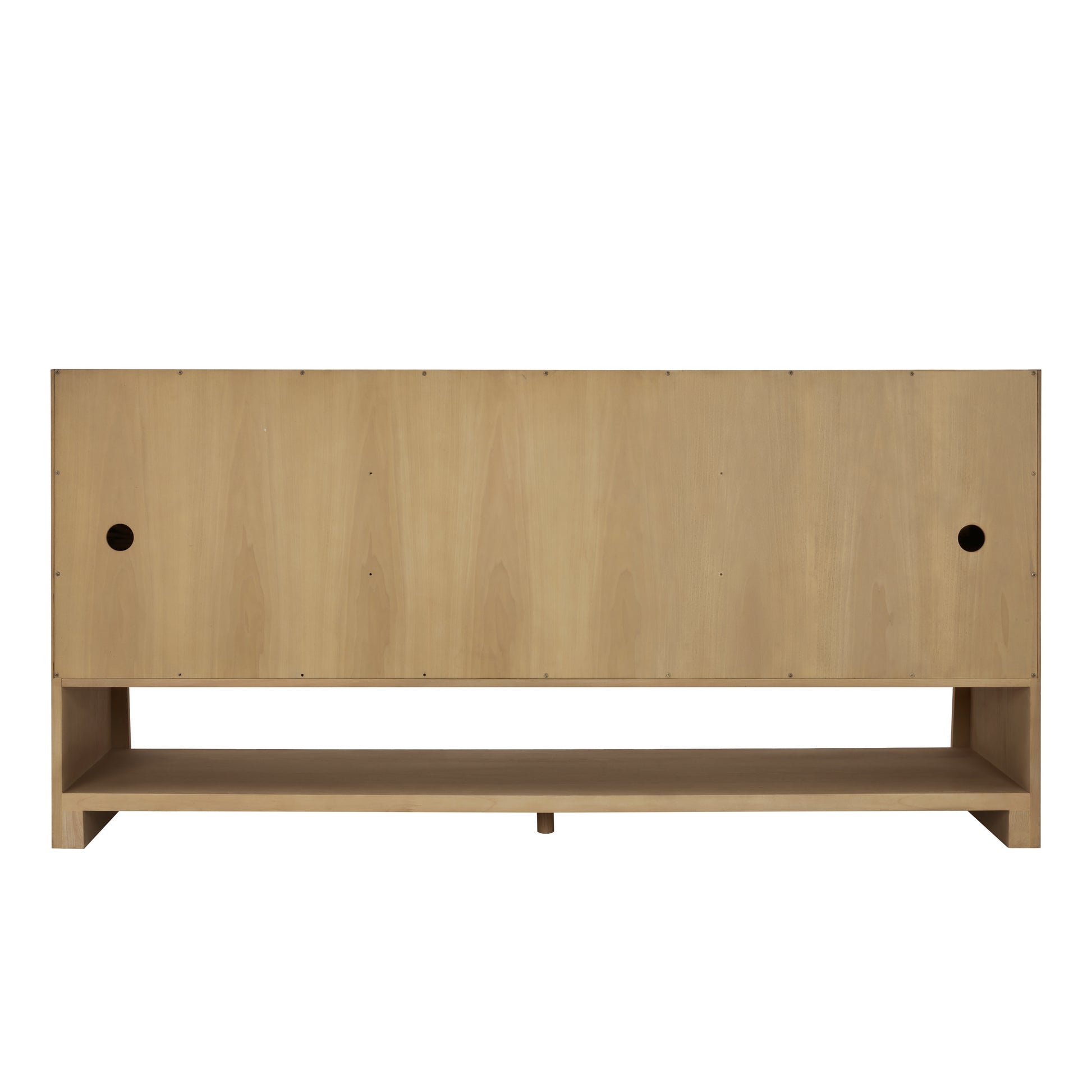 James Martin Vanities Solene 72" Seaside Oak Double Vanity With Single Hole 3cm White Zeus Quartz Top and Backsplash