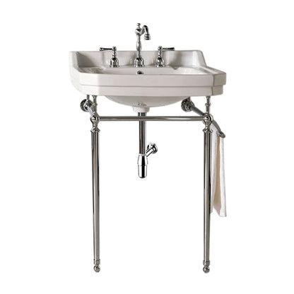 James Martin Wellington 24" Single Console Sink With Chrome Finish Stand