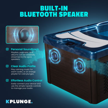 K-Plunge Borealis 79" White All-in-One Cold Plunge and Hot Tub With Built-in Chiller, Lights, and WiFi