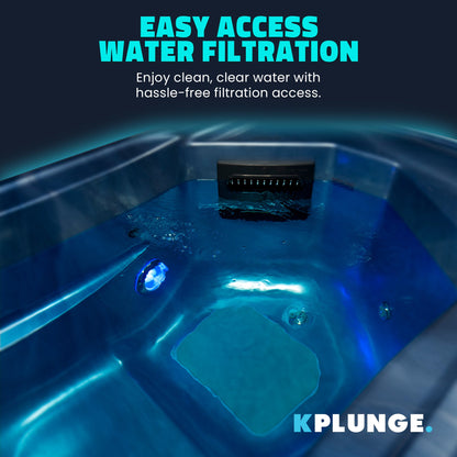 K-Plunge Borealis 79" White All-in-One Cold Plunge and Hot Tub With Built-in Chiller, Lights, and WiFi