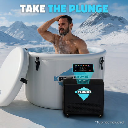 K-Plunge Gale 1 hp Black Cold Plunge Chiller and Heater With WiFi App Control and Filter
